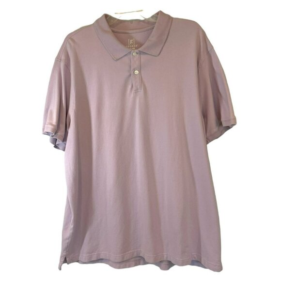 George Men's Golf 2-Button Short Sleeve Polo Shirt Size XXL Lavender Outdoors - Picture 1 of 11